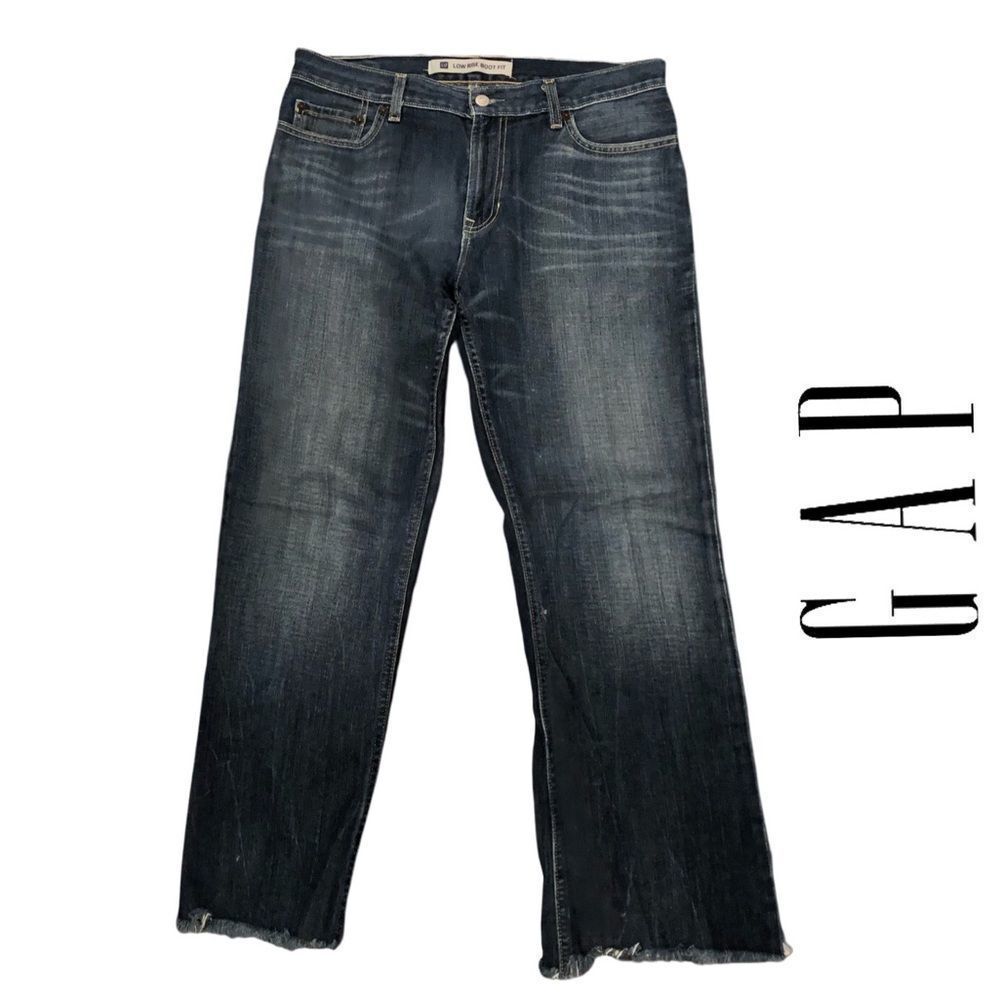Gap Low Rise Boot Fit Jeans - Size 33/34,‎ frayed at 29”